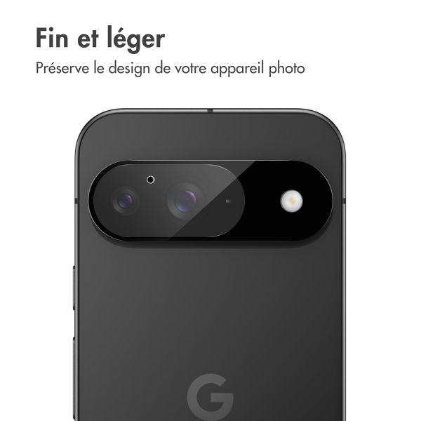 imoshion Protection Caméra en verre trempé 2 Pack Google Pixel 9 - Noir