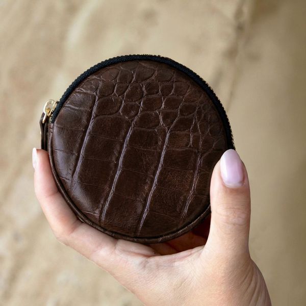 Selencia Nova Mini Pouch - Croco Choco Brown