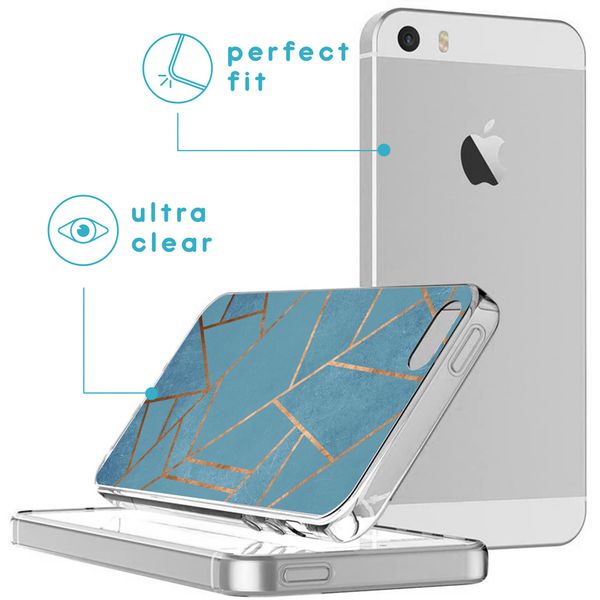 imoshion Coque Design Apple iPhone SE (2016) / 5 / 5s - Blue Graphic