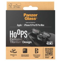 PanzerGlass Protection Caméra Hoops Optic Rings Apple iPhone 15 Pro / 15 Pro Max - Black Titanium