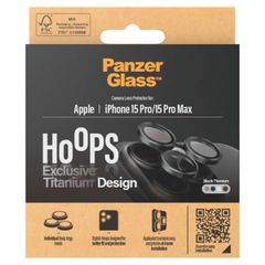 PanzerGlass Protection Caméra Hoop Optic Rings iPhone 15 Pro / 15 Pro Max - Black Titanium