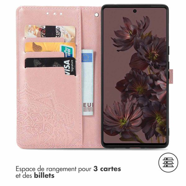 imoshion Etui de téléphone portefeuille Mandala Google Pixel 7 - Rose Dorée