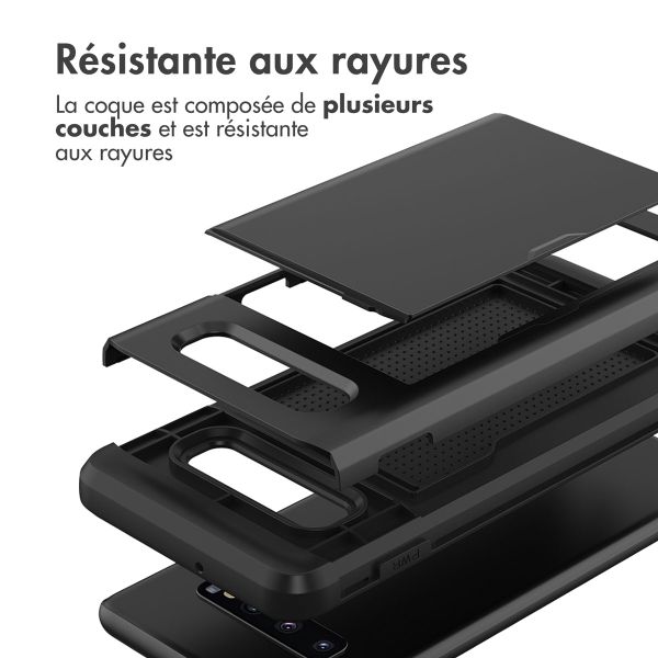 imoshion Coque arrière avec porte-cartes Samsung Galaxy S10 Plus - Noir