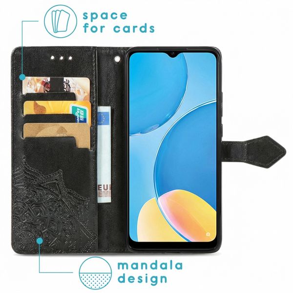 imoshion Etui de télephone Mandala Oppo A15 - Noir