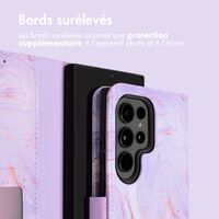 imoshion Étui de télephone portefeuille Design Samsung Galaxy S24 Ultra - Purple Marble