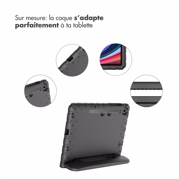 imoshion Coque kidsproof avec poignée Samsung Galaxy Tab S11 / S9 11.0 pouces / S10 Lite / S10 FE / S9 FE 10.9 pouces - Noir