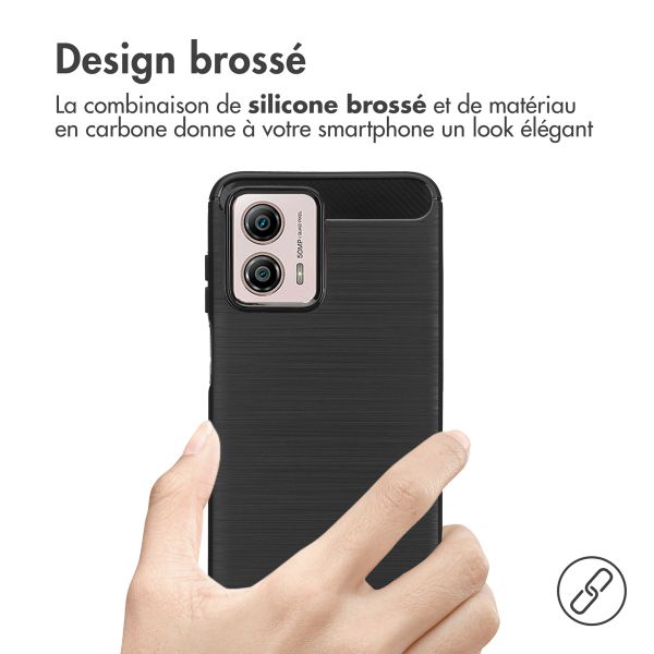 imoshion Coque Brushed Motorola Moto G53 - Noir