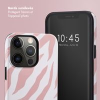 Selencia Coque arrière Vivid Apple iPhone 13 Pro - Colorful Zebra Old Pink