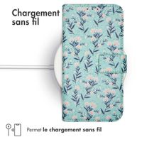 imoshion Étui de téléphone portefeuille Design Xiaomi Redmi Note 14 Pro (5G) - Blue Flowers