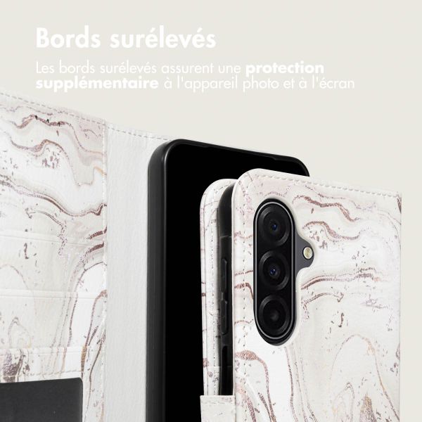 imoshion Étui de télephone portefeuille Design Samsung Galaxy A17 - Sandy Marble