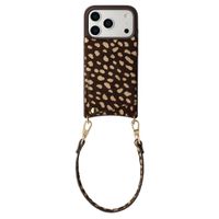 Selencia Nova coque arrière en cuir véritable avec porte-cartes Apple iPhone 17 Pro - Fawn Chic
