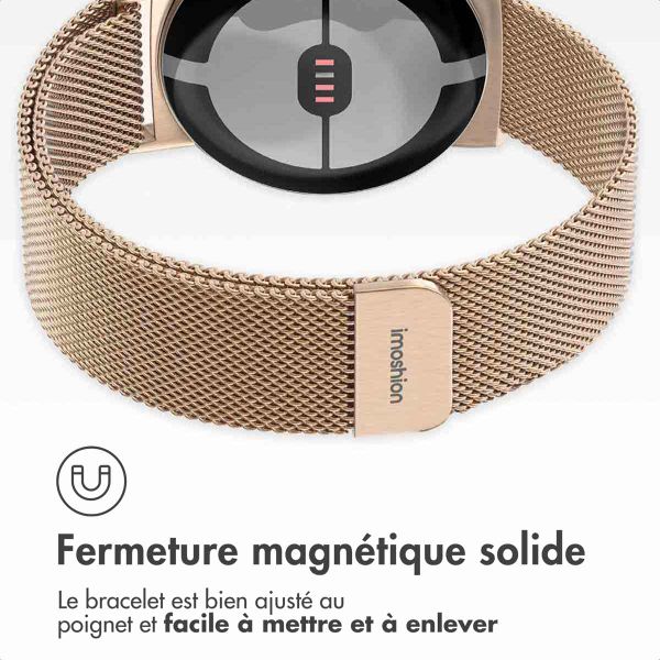 imoshion Bracelet magnétique milanais Google Pixel Watch 3 / 4 (45 mm) - Rose Gold