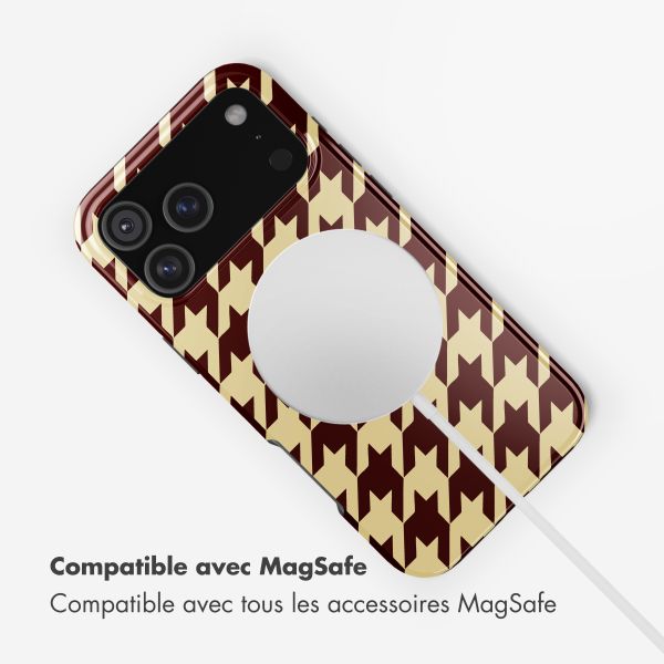 Selencia Coque arrière Vivid avec MagSafe Apple iPhone 17 Pro Max - Pied-de-Poule
