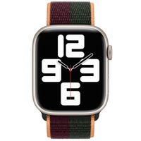 Apple Bracelet Sport Loop Apple Watch Series 1 t/m 9 / SE (38/40/41 mm) | Series 10 / 11 (42 mm) - Dark Cherry/Forest Green