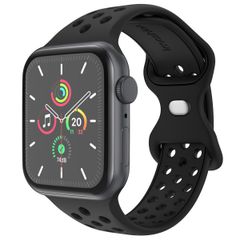 imoshion Bracelet Sport⁺ en silicone Apple Watch Series 1 - 9 / SE (38/40/41 mm) | Series 10 / 11 (42 mm) - Taille S/M - Noir