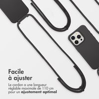 imoshion Coque arrière Color avec cordon amovible et MagSafe Apple iPhone 15 Pro - Black Coffee