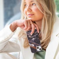 Selencia Aurora Coque Fashion Apple iPhone 15 Pro - Onyx Black Marble