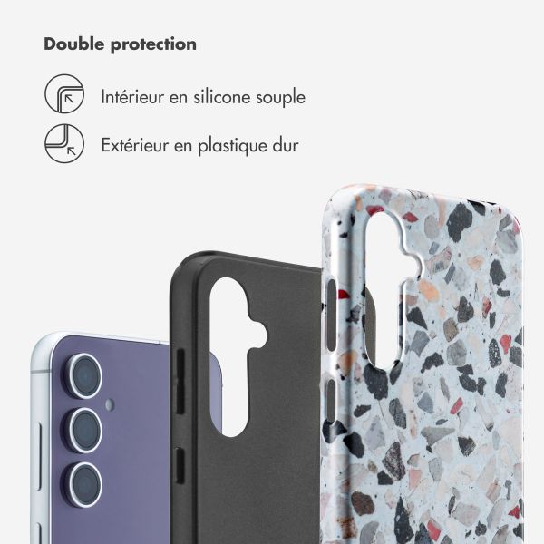 Selencia Coque arrière Vivid Samsung Galaxy S23 FE - Chic Terazzo