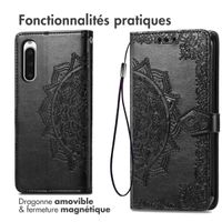 imoshion Etui de téléphone portefeuille Mandala Sony Xperia 10 V - Noir