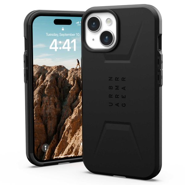 UAG Coque Civilian MagSafe iPhone 15 - Noir