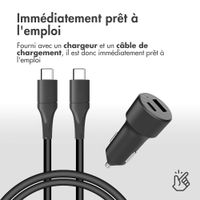 Accezz Support de téléphone pour voiture iPhone 12 - Chargeur sans fil - Grille d'aération - Noir