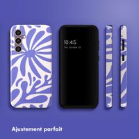 Selencia Coque arrière Vivid Samsung Galaxy S23 FE - Modern Bloom Sapphire Blue