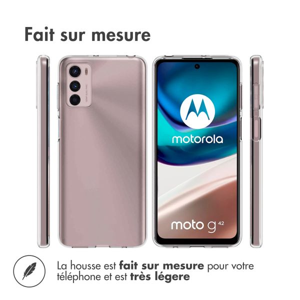 Accezz Coque Clear Motorola Moto G42 - Transparent