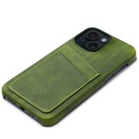 Wachikopa Coque Full Wrap C.C. avec 2 porte-cartes iPhone 15 - Forest Green