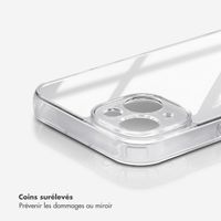 Selencia Coque Mirror iPhone 15 - Coque avec miroir - Argent