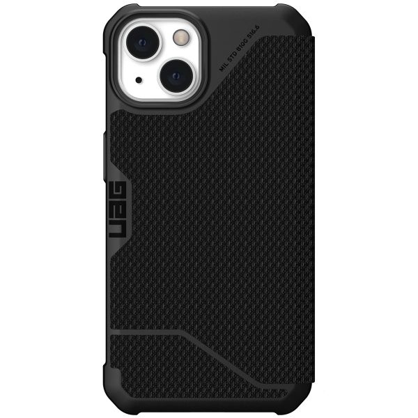 UAG Etui de téléphone portefeuille Metropolis Apple iPhone 13 - Kevlar Black