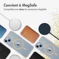 imoshion Coque arrière transparente Pailletée avec MagSafe Apple iPhone 14 - Doré