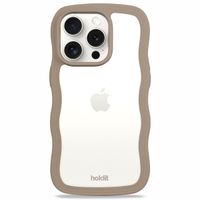 Holdit Coque Wavy Apple iPhone 14 Pro Max - Mocha Brown / Transparent