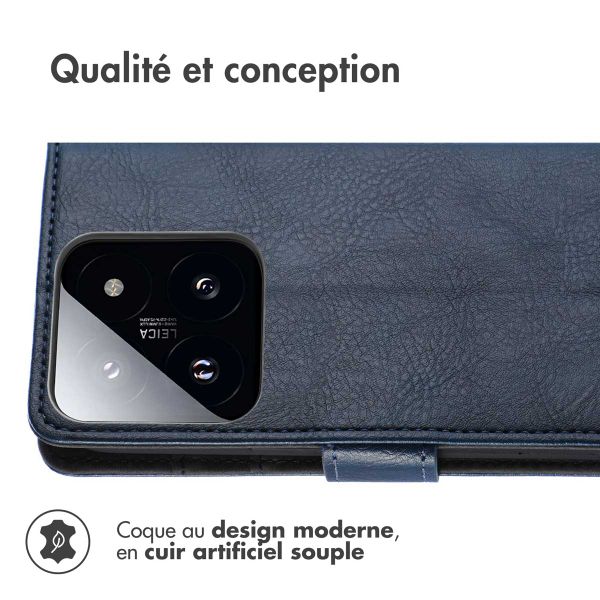imoshion Étui de télephone portefeuille Xiaomi 14T Pro - Bleu foncé