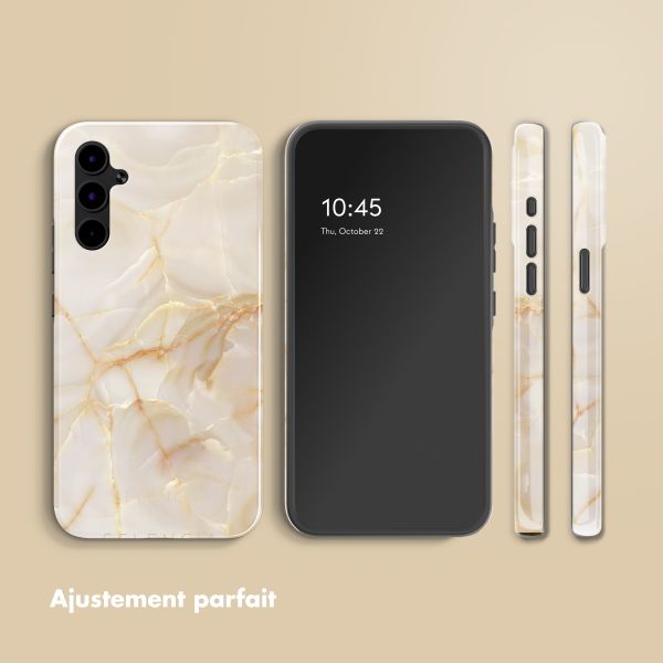 Selencia Coque arrière Vivid Tough Samsung Galaxy A34 - Golden Beige Marble