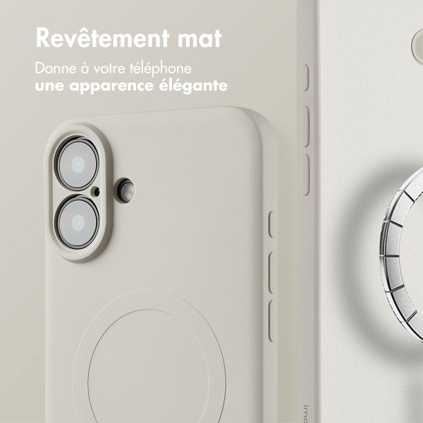 imoshion Coque Couleur avec MagSafe Apple iPhone 16 - Beige