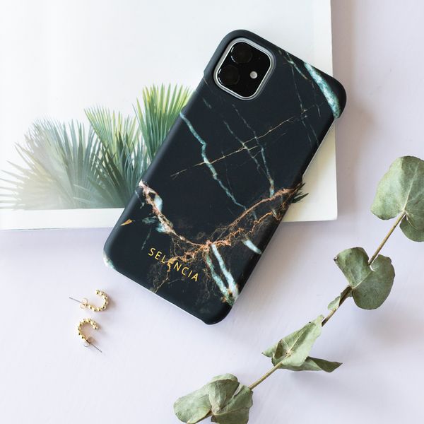 Selencia Coque Maya Fashion iPhone Xs / X - Marble Black