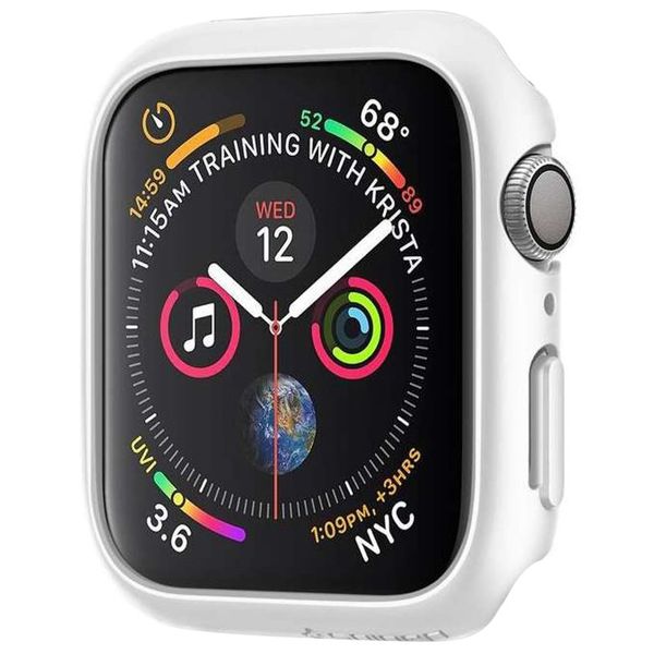 Spigen Coque Thin Fit™ Apple Watch Series 4 / 5 / 6 / SE - 44 mm - Blanc