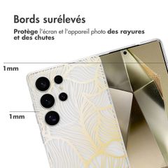 imoshion Coque Design Samsung Galaxy S25 Ultra - Golden Leaves Transparent