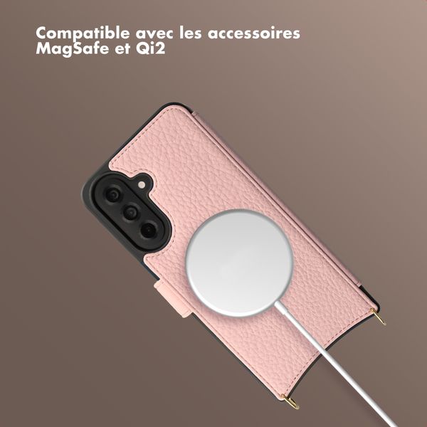 Selencia Étui Riva avec MagSafe et cordon de téléphone Samsung Galaxy A37 (5G) - Old Pink