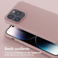 Selencia Coque silicone avec cordon amovible Apple iPhone 14 Pro Max - Sand Pink