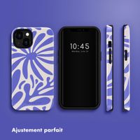 Selencia Coque arrière Vivid Apple iPhone 13 - Modern Bloom Sapphire Blue