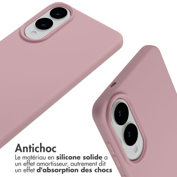 imoshion Coque en silicone avec cordon Samsung Galaxy S25 Edge - Sand Pink