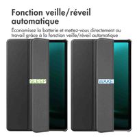 imoshion Coque tablette Trifold Samsung Tab S10 Plus / Tab S9 FE Plus / Tab S9 Plus 12.4 pouces - Noir