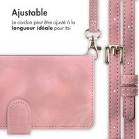 imoshion Etui de télephone portefeuille avec cordon Apple iPhone SE (2022 / 2020) / 8 / 7 - Rose