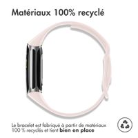 imoshion Bracelet sportif en silicone Fitbit Charge 5 / Charge 6 - Rose / Blanc