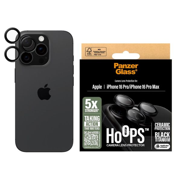PanzerGlass Protection Caméra Ceramic Hoops Apple iPhone 16 Pro / 16 Pro Max