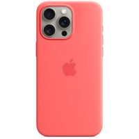 Apple Coque en silicone MagSafe Apple iPhone 15 Pro Max - Guava