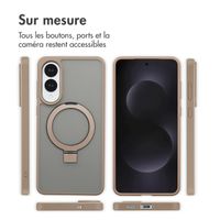 Accezz Coque Ring Stand avec MagSafe Samsung Galaxy S25 Edge - Marron