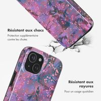 Selencia Coque arrière Vivid avec MagSafe Apple iPhone 15 - Fresh Paint Flower Orange