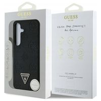 Guess Coque 4G Logo Triangle Strass Samsung Galaxy S25 - Noir